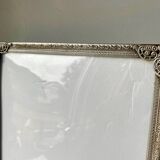 Vintage metal silver colored frame 24.5 cm x 18.5 cm  convex glass