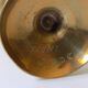 Gilded brass vase with engraved patterns (17 cm)