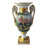 Vase Empire, peint main, en porcelaine de Paris, 19ème