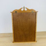 Miniature wooden and glass display shelf, vintage