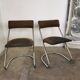 Pair of 1970 cantilever chairs, chrome