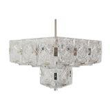 Mid-century glass pendant by Jaroslav Bejvl for Kamenicky Senov années 1960