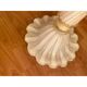 1990s Italian Venetian White and Gold Murano Glass Style Coffee Table