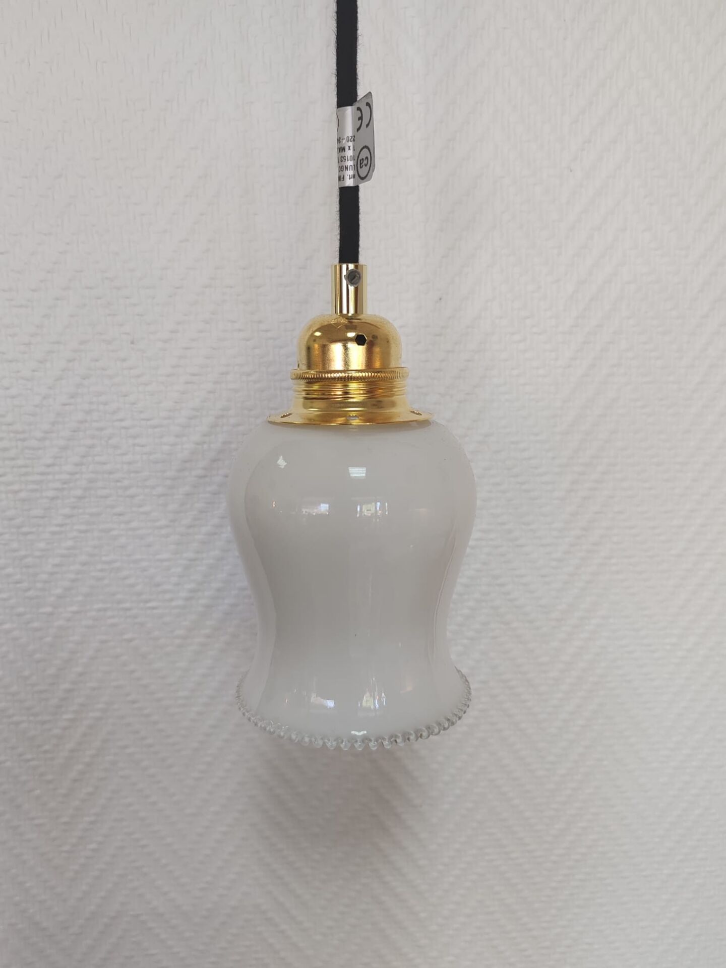 Suspended glass lantern in antique style