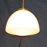 Pair of opaline and bronze suspensions