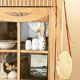 Armoire bonnetière Art Déco vitrée