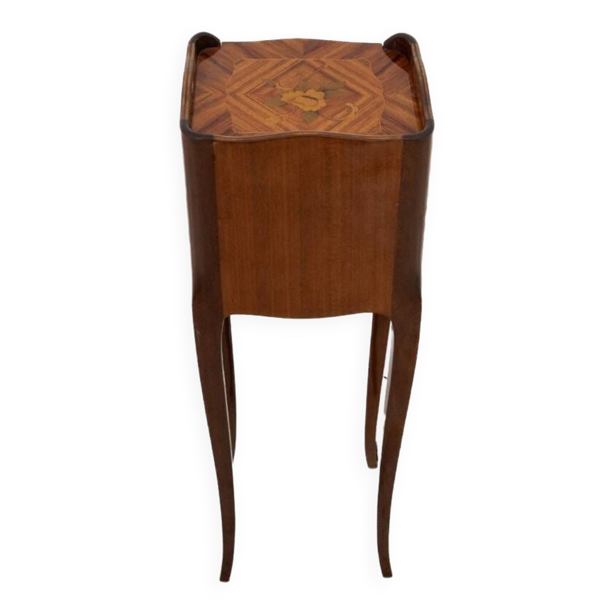 Inlaid bedside tables, Louis XV style, France.