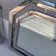 Pair of vintage 1930s Art Deco chrome-plated metal mirrors - 103 x 60 cm