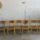 Set of 5 school vintage chairs