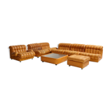 Modular leather sofa set