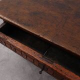 Oak hand-carved side table in wabi wabi style, Spain, 17th Century