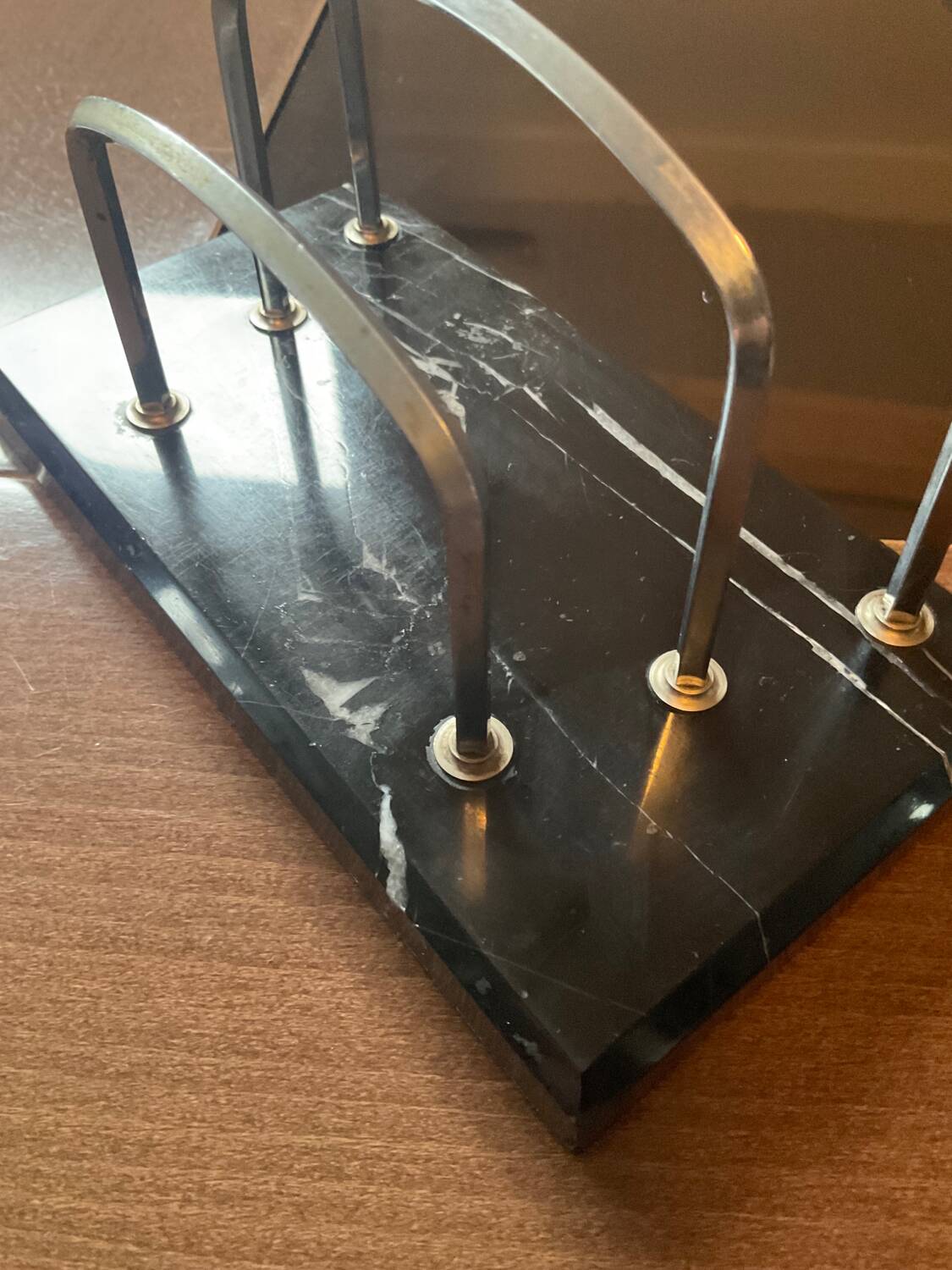 Art Deco marble mail tray