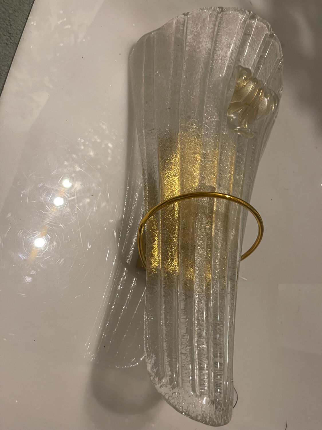 Large Venetian Murano Glass Sconces Set of 3