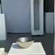 Duo of gray Indonesian ceramic bowls or salad bowls