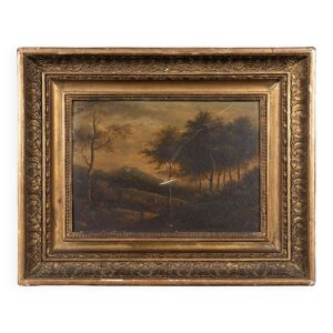 Huile sur panneau époque Restauration