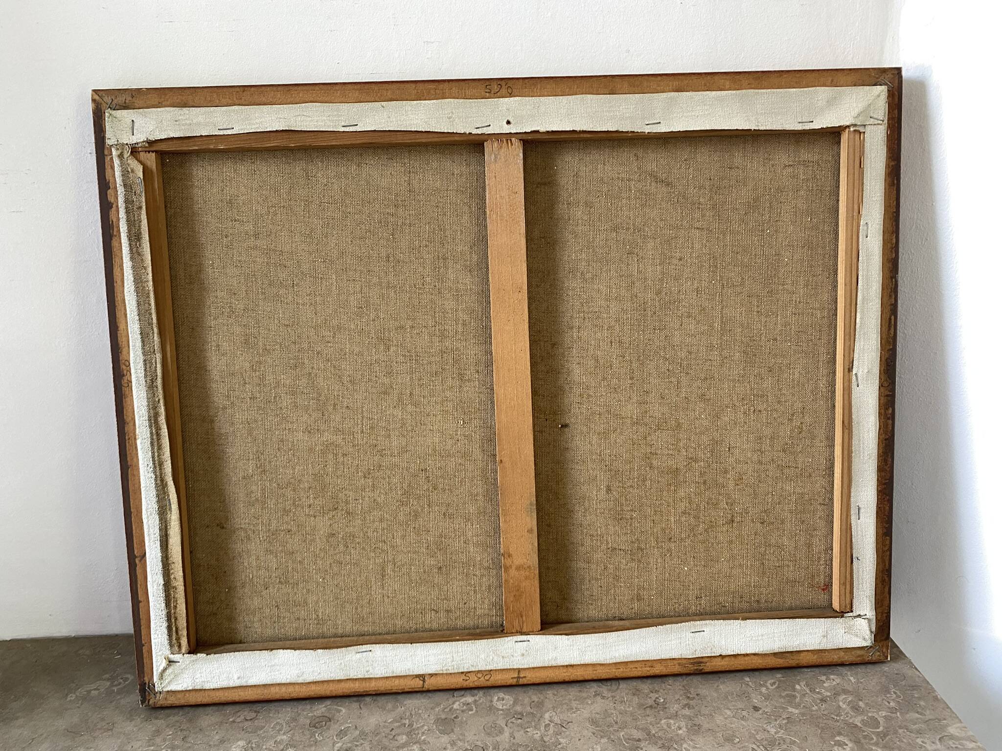 Signed village landscape from 1984