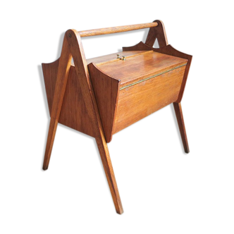 Wooden sewing box