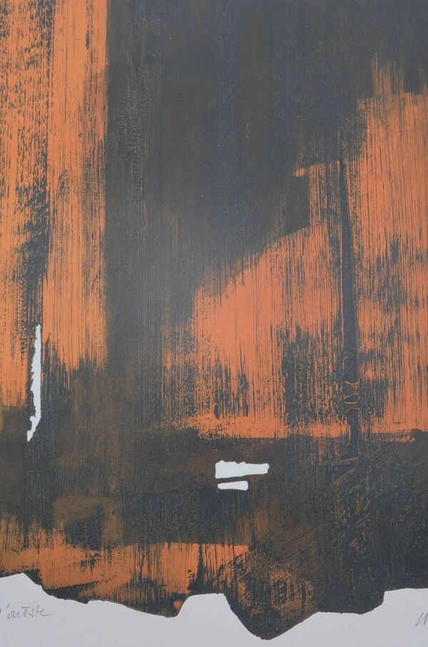Pierre Soulages : Eau-forte XVI - Affiche originale signée