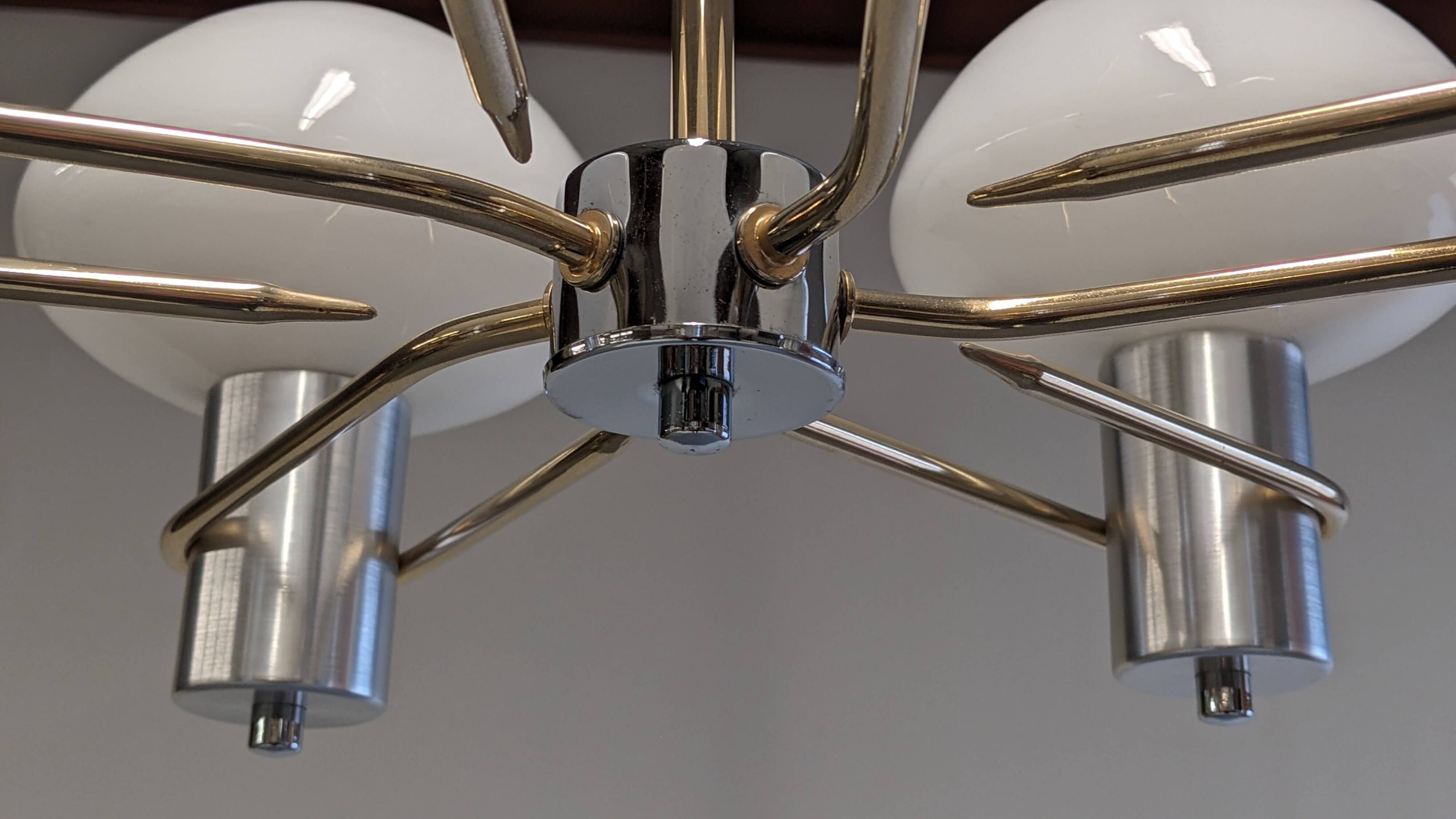 Space age chandelier with 5 lights from the 60s/70s