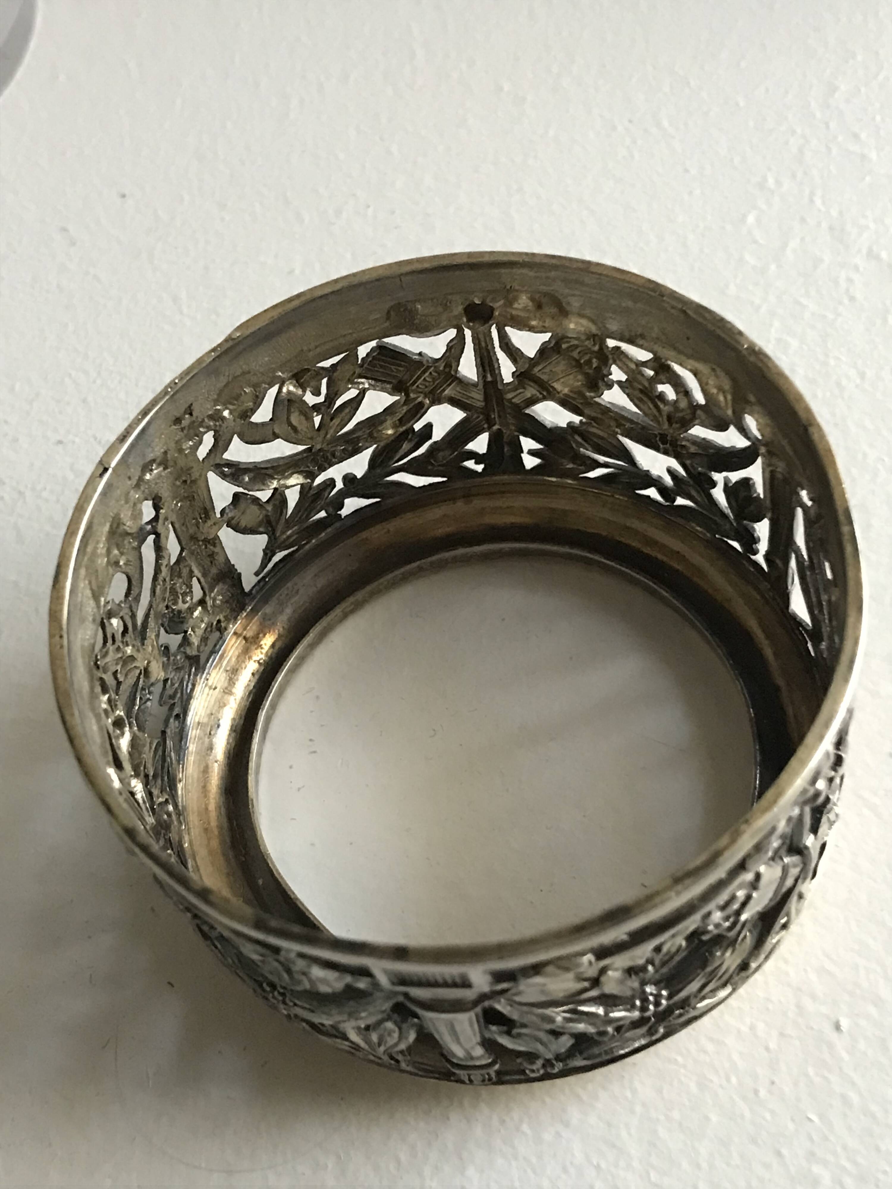 Antique crystal and solid silver tea glass