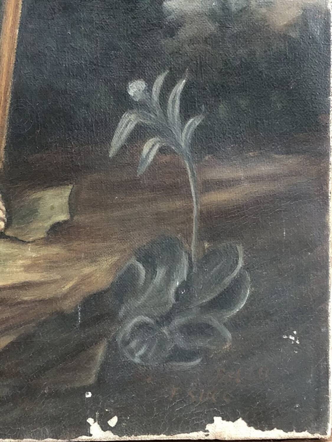 Painting Oil on canvas after Murillo Saint Jean Batiste early 20th century