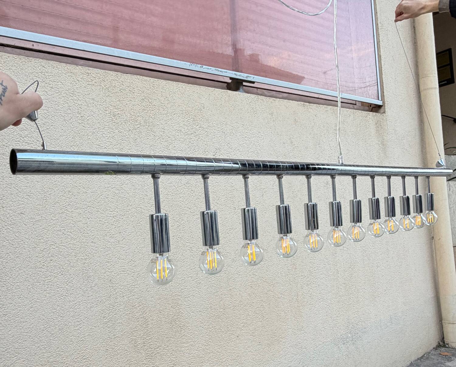 Suspension 12 feux en acier Kare design