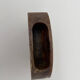 Carved quartz pencil pot and inlaid pearly stones, swans and flowers.