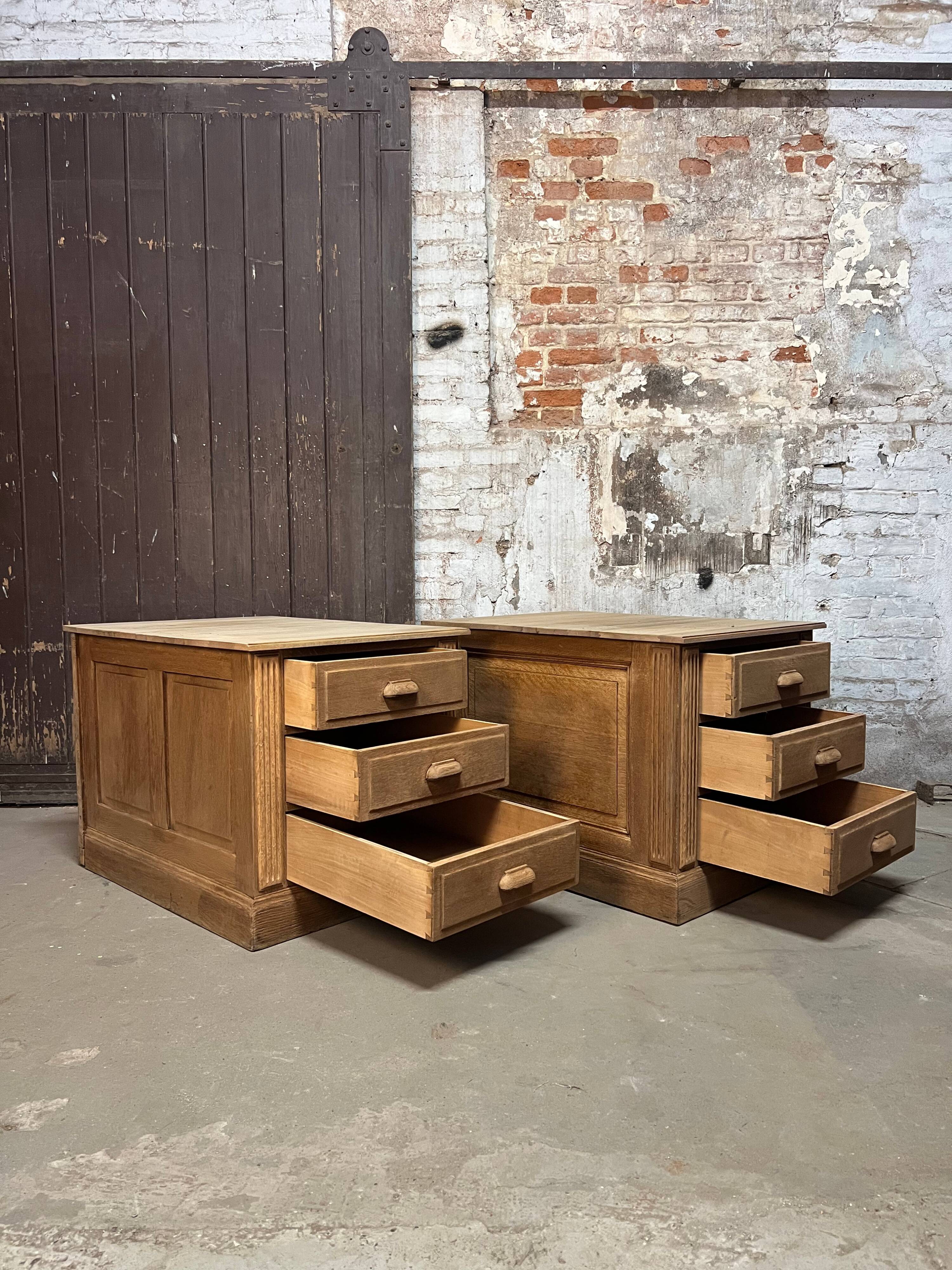 Raw oak drawer furniture