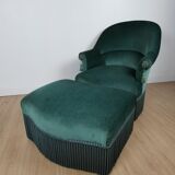 Toad armchair with footrest