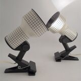 Pair of vintage clip-on spotlights
