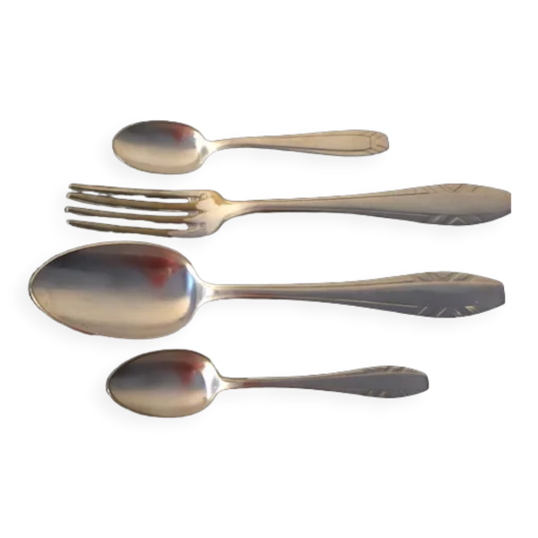 Couverts de baptême orbrille art déco 1925
