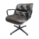 Pollock executive desk chair 1st edition Knoll vintage dark brown leather