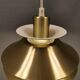 Small hanging lamp from Danish Top-lamps, in brass colored aluminum, produced in the 1980s