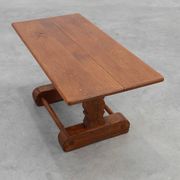 Antique Oak Monastery Coffee Table, France 17th Century