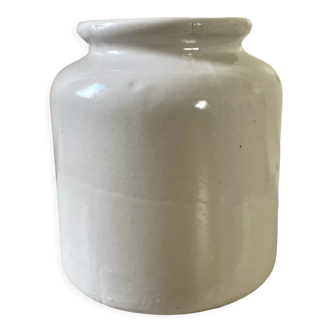 Vintage white stoneware pot