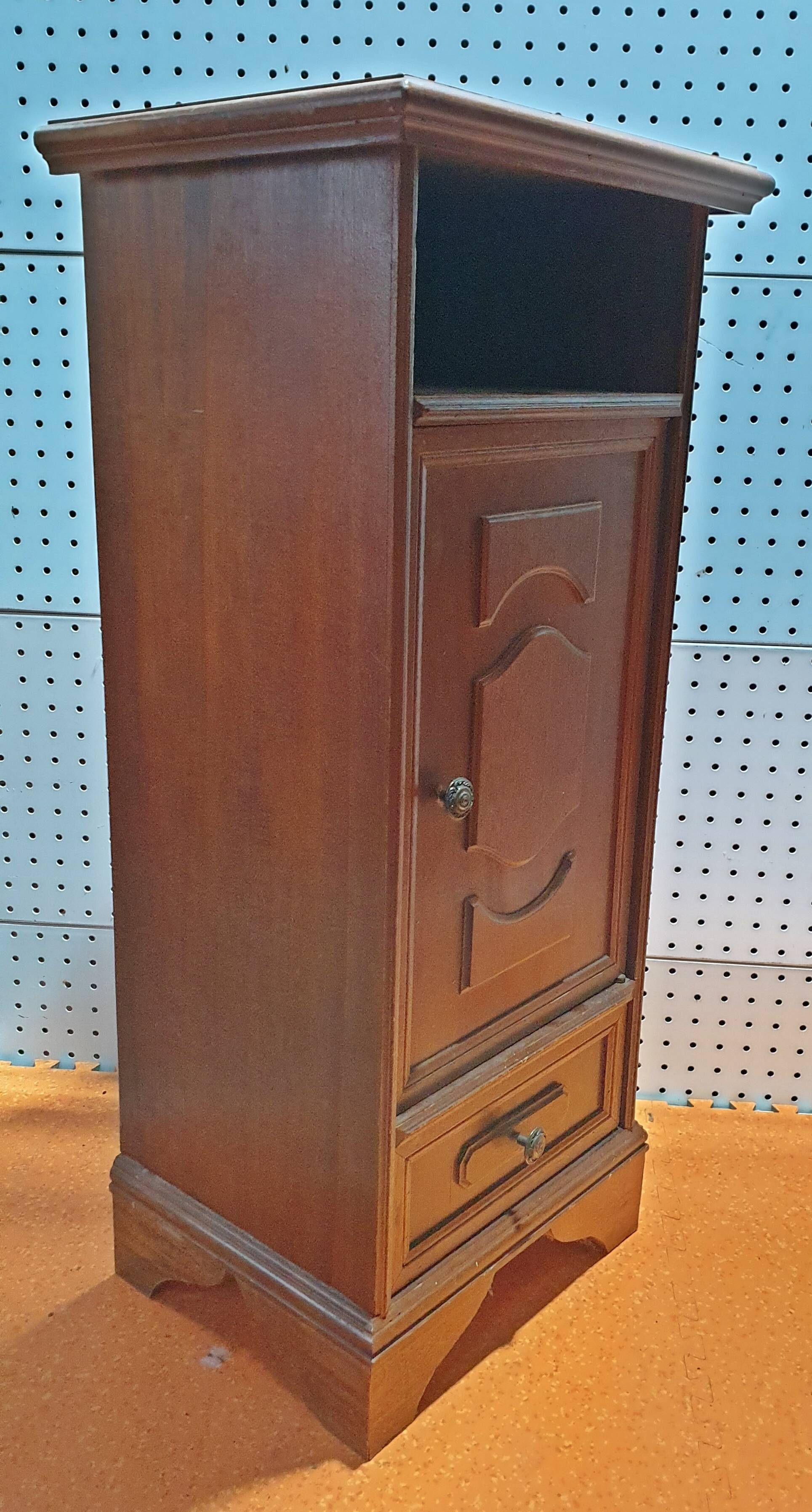 70s wood bedside