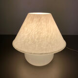 "Mushroom" glass table desktop light made by Glashütte Limburg Germany 1970s No2