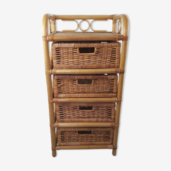 Rattan shelf