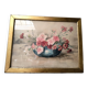 Watercolour signed MARTHE ROBLOT in a gold leaf frame.