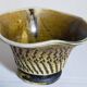 Ceramic planter with vintage scarifications from the 1950s