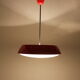 Mid-century red chandelier, Napako, 1970