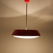 Mid-century red chandelier, Napako, 1970