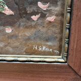 Vintage Oil Painting Flowers H. Storm, 1970s