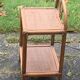 Bedside table, vintage bamboo and rattan shelf