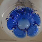 Blown glass globe hanging lamp 1970