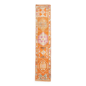 3x13  Long Turkish Vintage Runner Rug, 79x399Cm