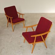 Pair of Boomerang armchairs Antonin Suman TON Thonet 1960