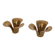 Pair of Scandinavian brass candle holders 1970