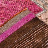 3x11 Soft Pink Mid Ceuntry Modern Turkish Wool Runner Rug, 87x339 Cm