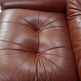 Sapporo leather armchairs by Mobil Girgi, Italy 1970's